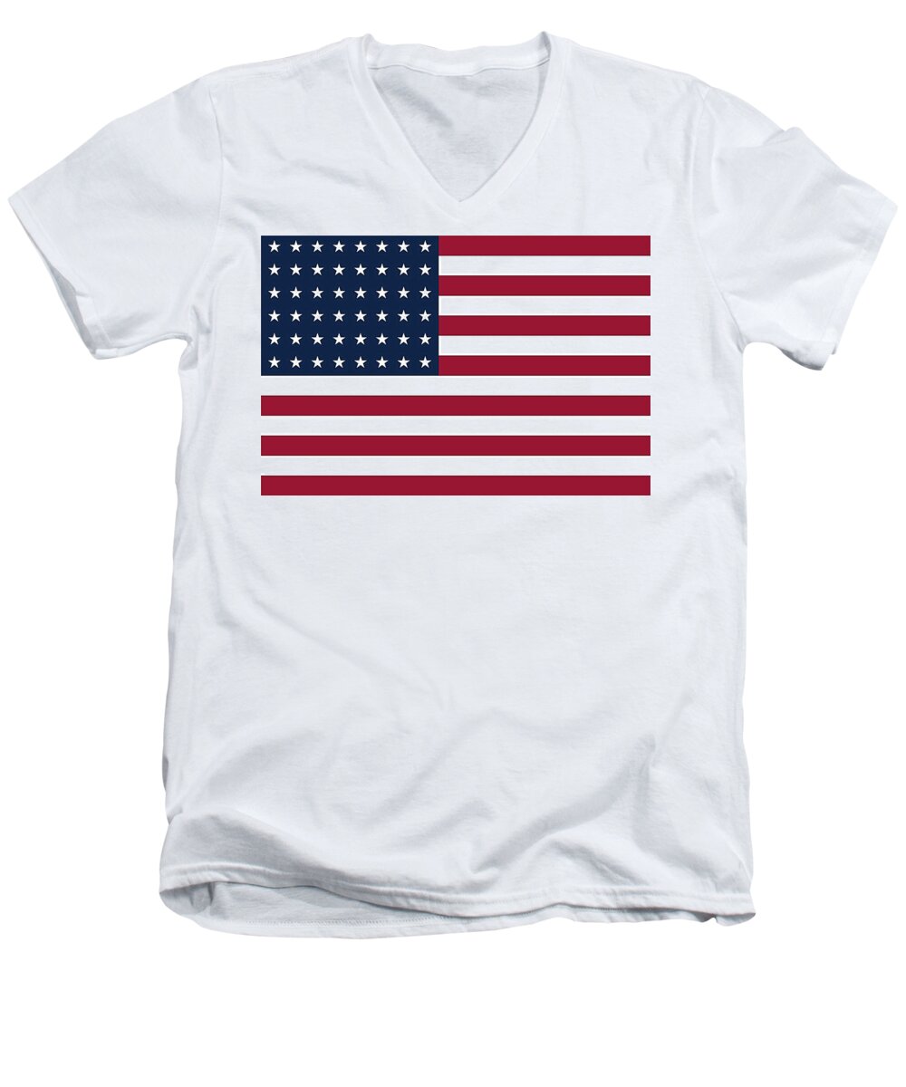 United States Men's V-Neck T-Shirt featuring the digital art US Flag by Robert Banach