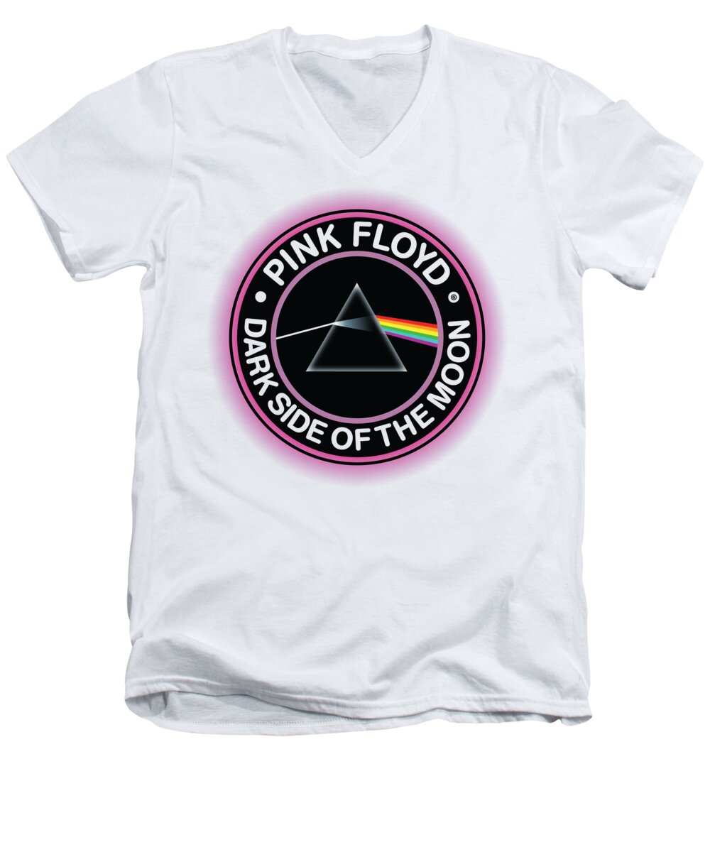 Music Men's V-Neck T-Shirt featuring the digital art Pink Floyd #1 by Gary Grayson