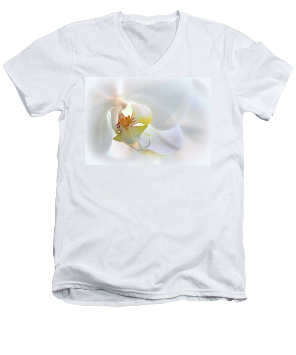 Flowers Men's V-Neck T-Shirt featuring the photograph Soft Spoken #2 by Jessica Jenney