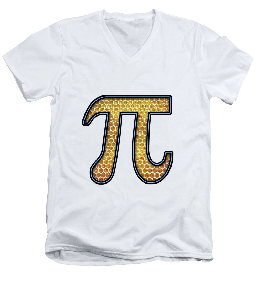 Honey Pi Men's V-Neck T-Shirt featuring the photograph Pi - Food - Honey Pie by Mike Savad