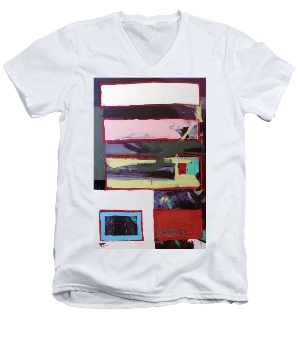 The Day We Met Men's V-Neck T-Shirt featuring the painting The Day We Met by John Gholson