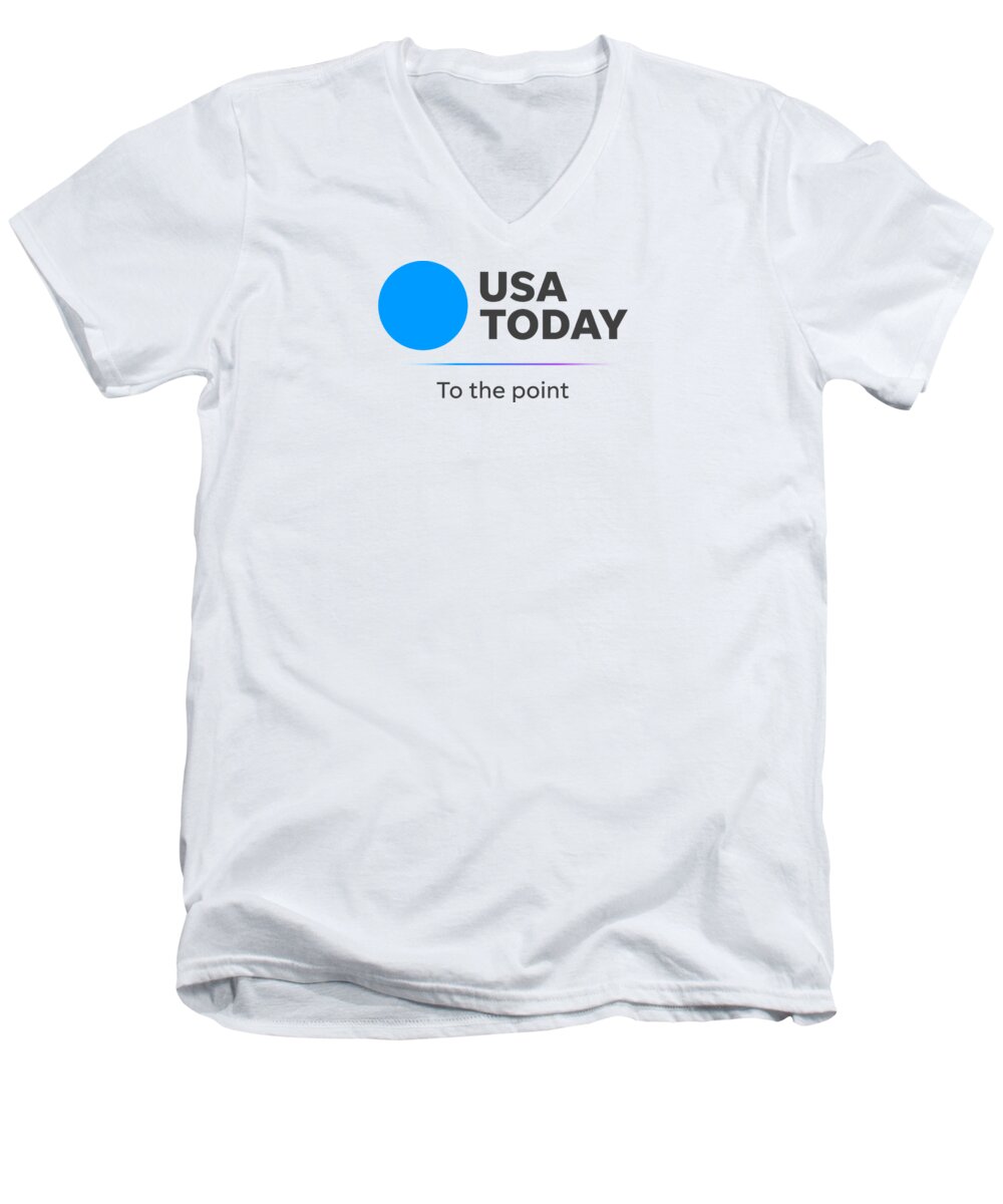 Usa Today Men's V-Neck T-Shirt featuring the digital art USA TODAY To the Point Logo by Gannett