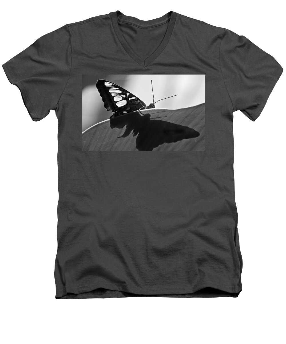 Butterfly Men's V-Neck T-Shirt featuring the photograph Butterfly II #1 by Ron White