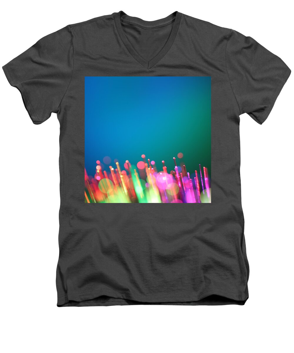 Abstract Men's V-Neck T-Shirt featuring the photograph Day Tripper #1 by Dazzle Zazz