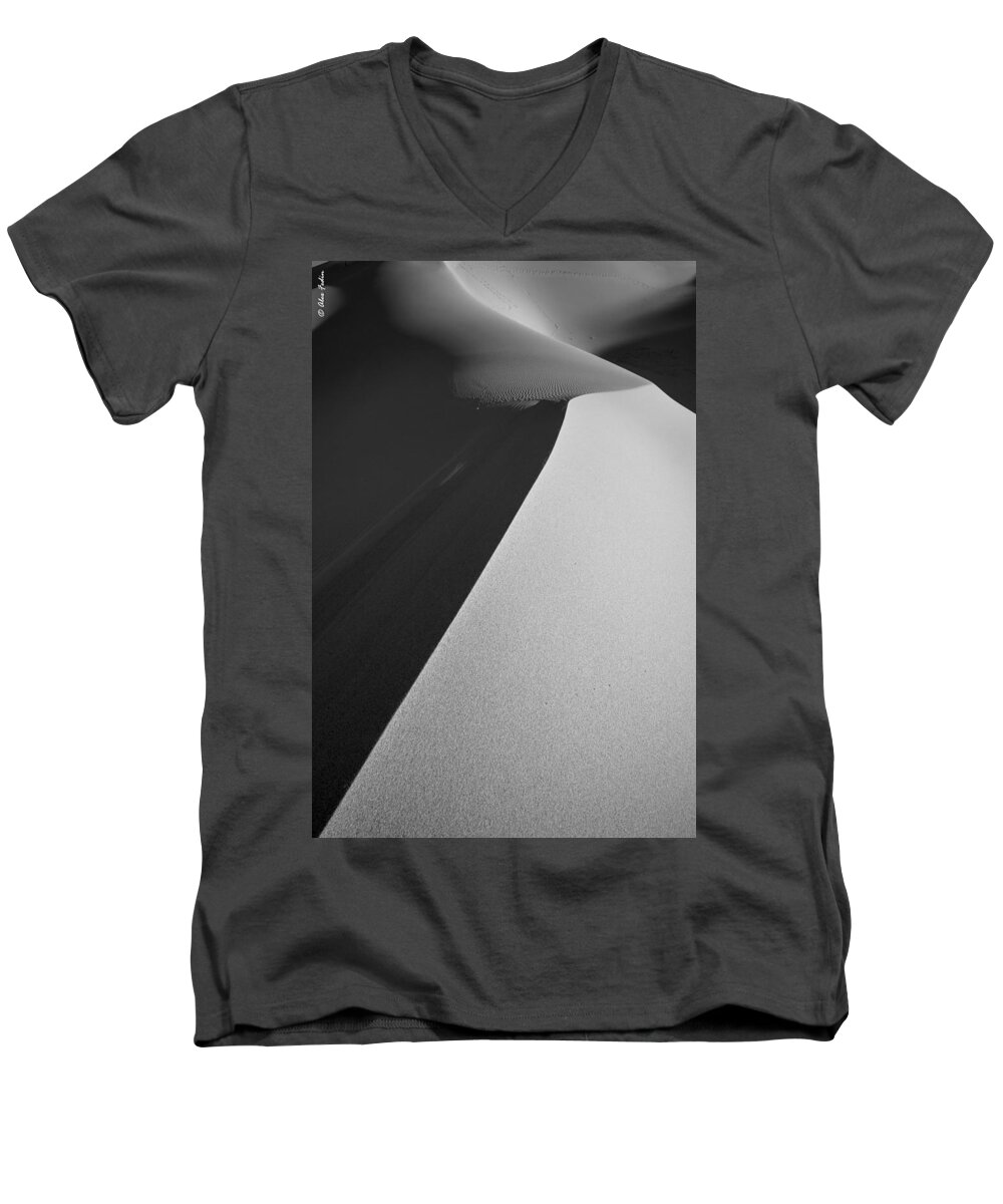 California Men's V-Neck T-Shirt featuring the photograph Dunes #1 by Alexander Fedin