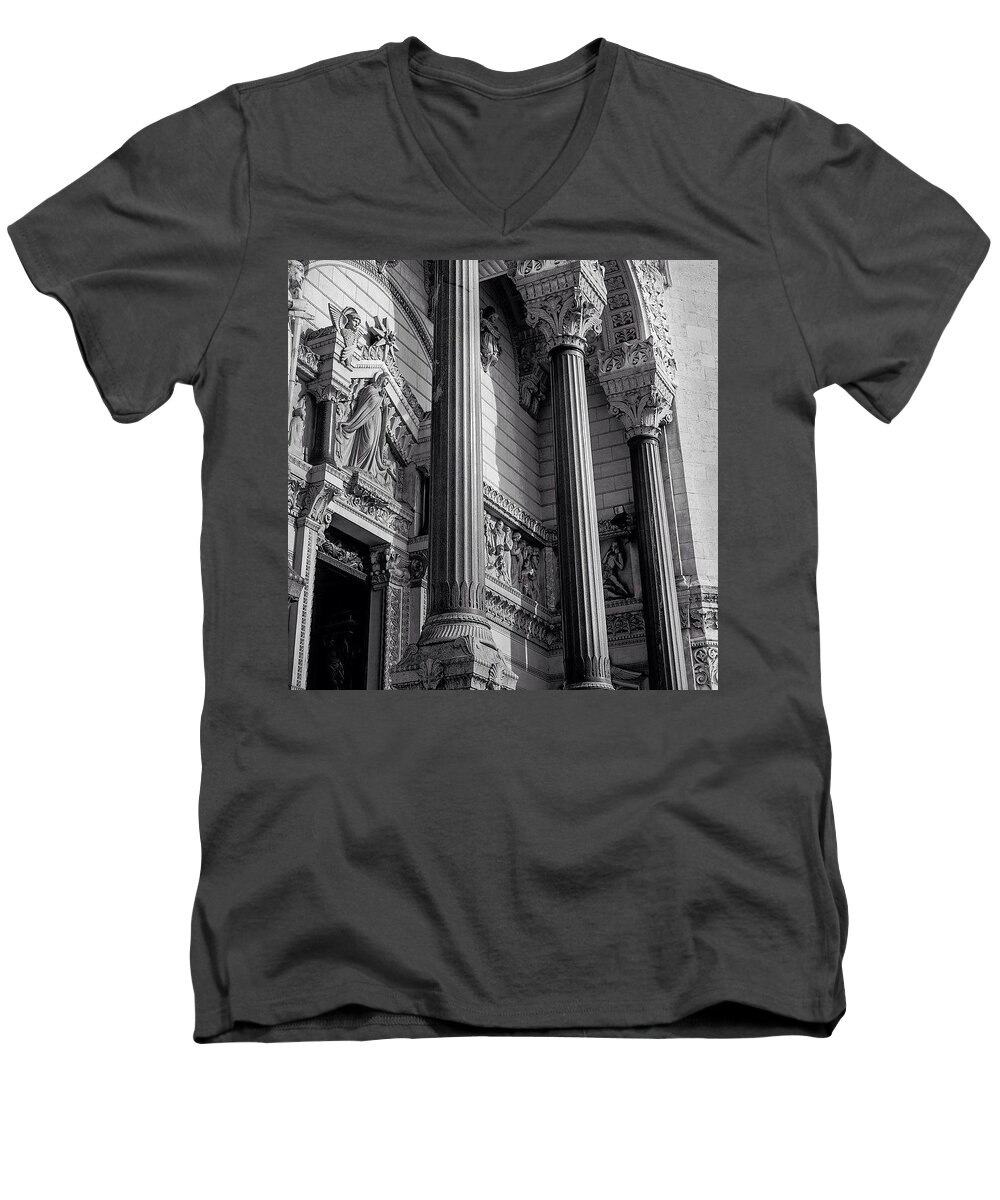 Beautiful Men's V-Neck T-Shirt featuring the photograph Lyon, France #1 by Aleck Cartwright
