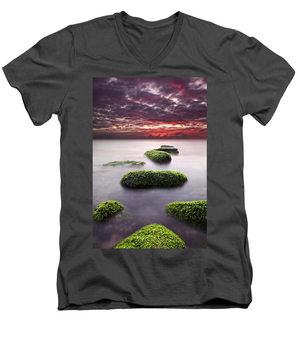 Waterscape Men's V-Neck T-Shirt featuring the photograph Mind and spirit #1 by Jorge Maia