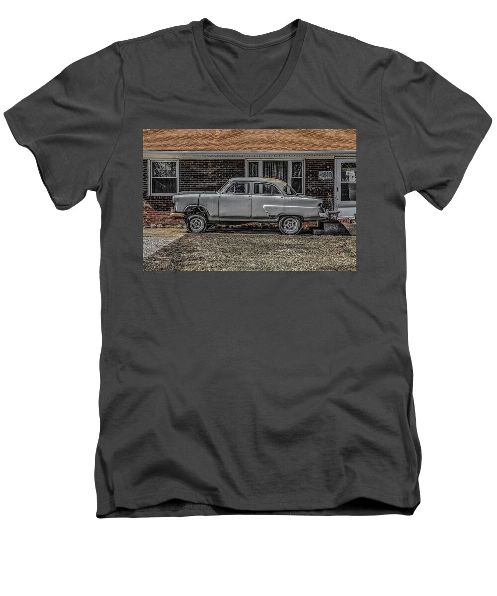 1952 Ford Men's V-Neck T-Shirt featuring the photograph 1952 Ford by Ray Congrove