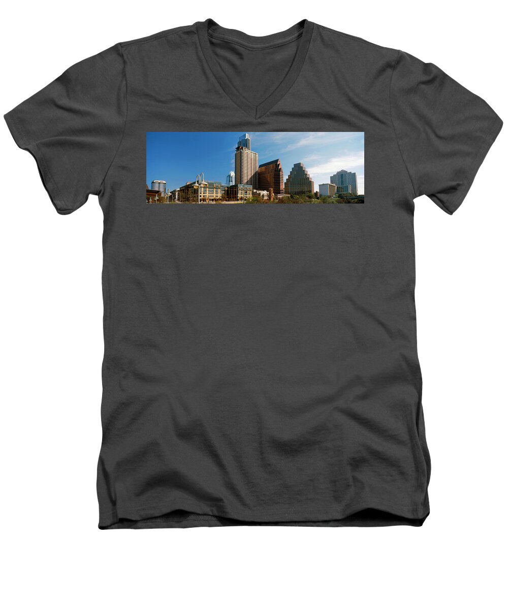 Photography Men's V-Neck T-Shirt featuring the photograph Low Angle View Of Skyscrapers #20 by Panoramic Images