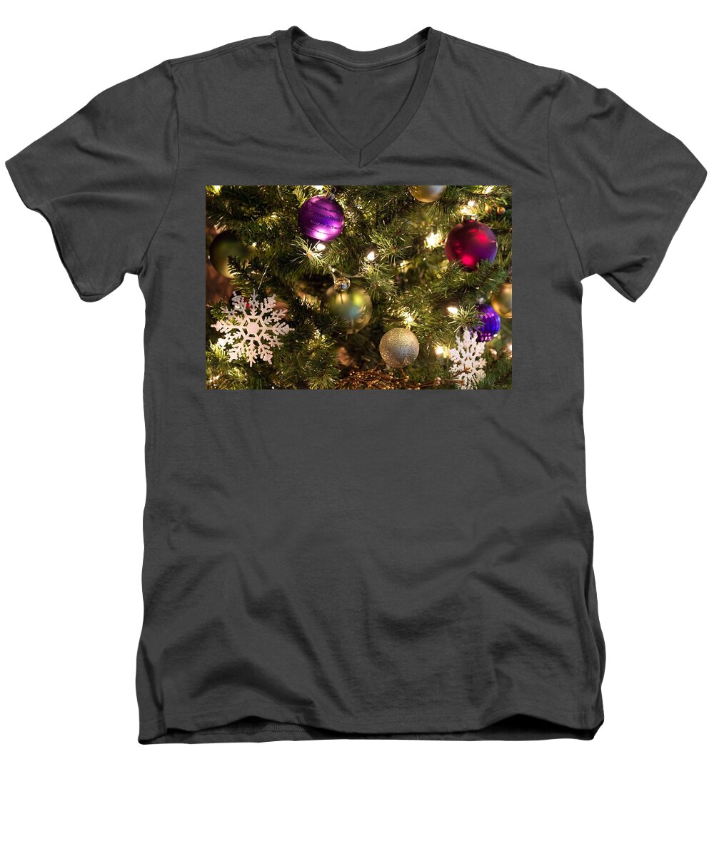 Happy Holidays Men's V-Neck T-Shirt featuring the photograph Happy Holidays #3 by Patricia Babbitt