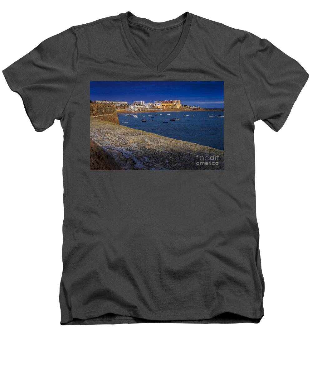 Andalucia Men's V-Neck T-Shirt featuring the photograph Spa Of Our Lady Of The Palm Cadiz Spain #3 by Pablo Avanzini