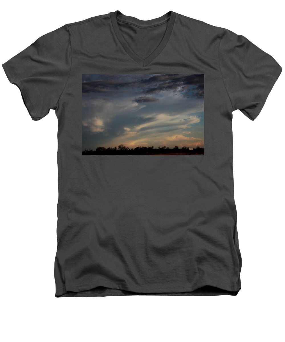 Stormscape Men's V-Neck T-Shirt featuring the photograph Let the Storm Season Begin #32 by NebraskaSC