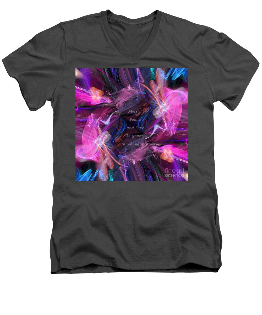 Jude 1:2 Men's V-Neck T-Shirt featuring the digital art A Blessing by Margie Chapman