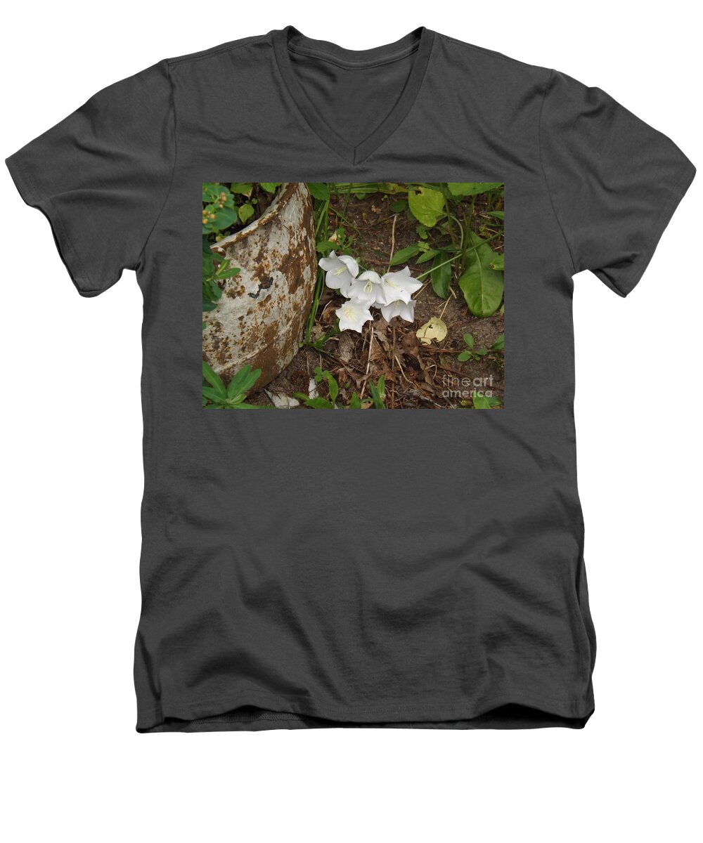 Plant Men's V-Neck T-Shirt featuring the photograph A Bloom in Time by Brenda Brown