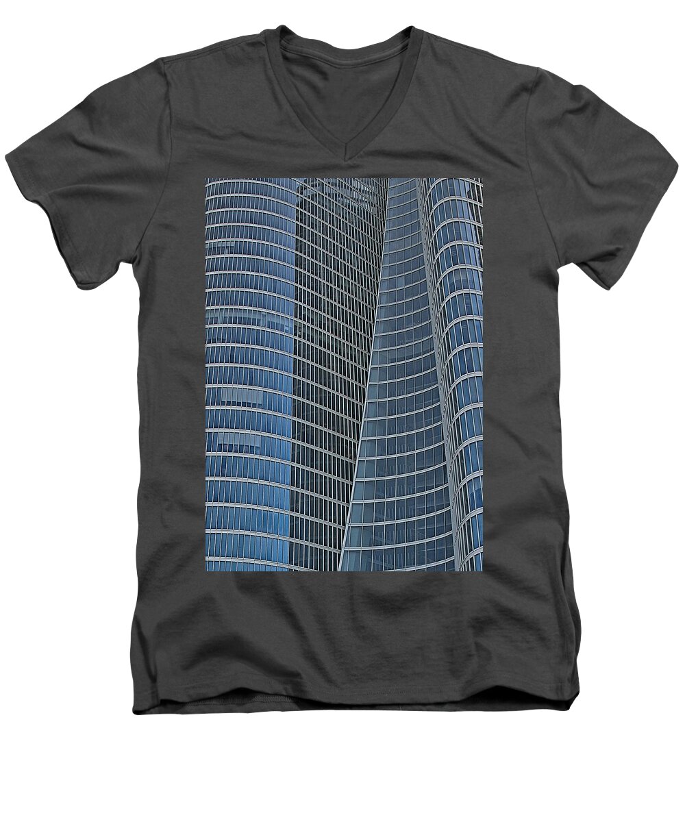 Abu Dhabi Men's V-Neck T-Shirt featuring the photograph Abu Dhabi Investment Authority by Steven Richman