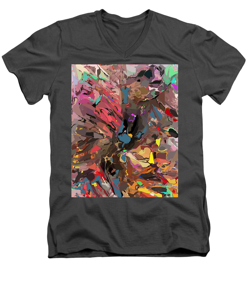 Fine Art Men's V-Neck T-Shirt featuring the digital art Abyss 2 by David Lane