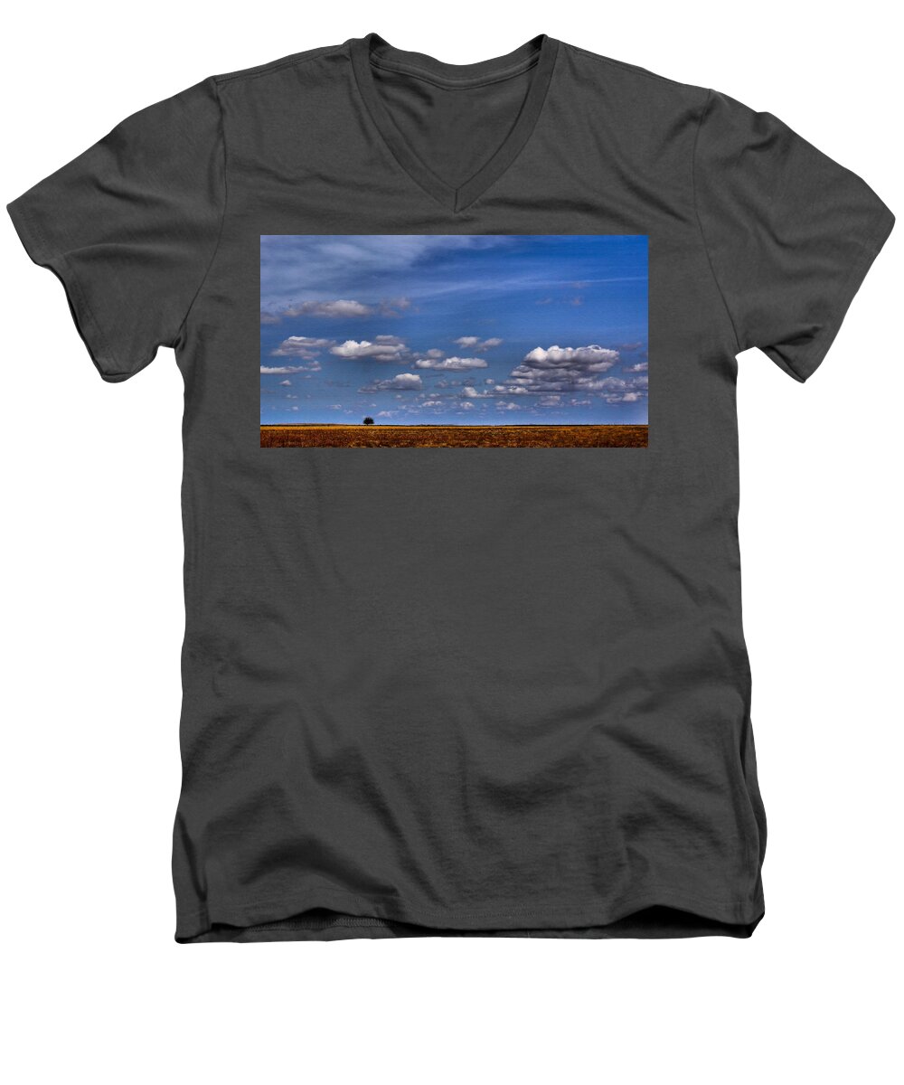Nature Men's V-Neck T-Shirt featuring the photograph All by Myself by Steven Reed
