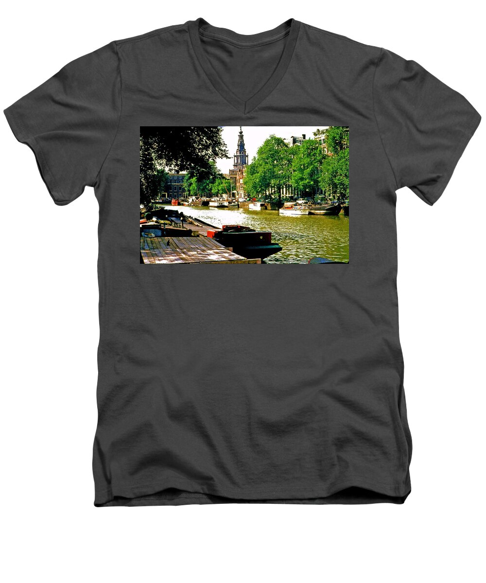 Amsterdam Men's V-Neck T-Shirt featuring the photograph Amsterdam by Ira Shander