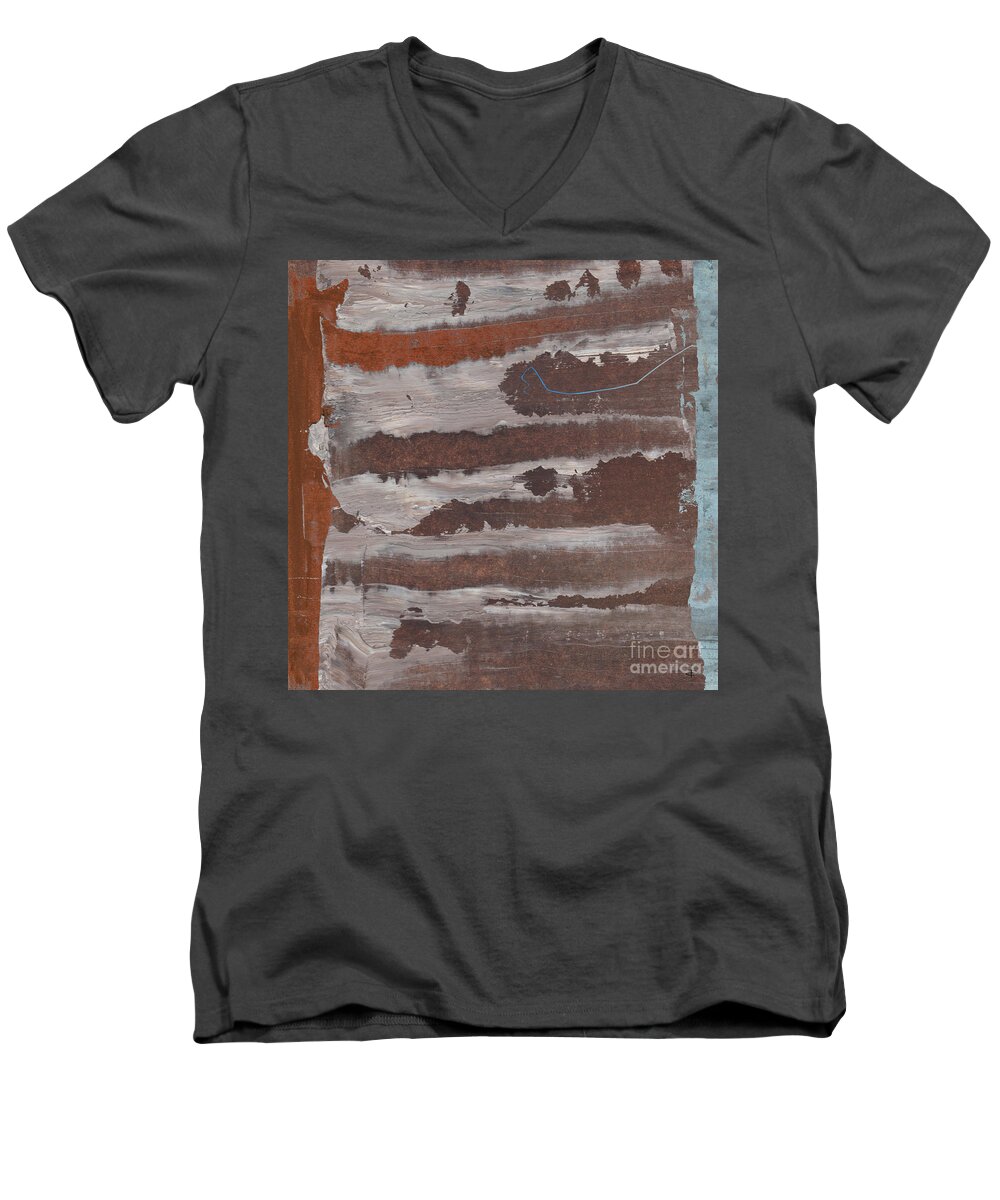 Abstract Men's V-Neck T-Shirt featuring the painting artotem II by Paul Davenport