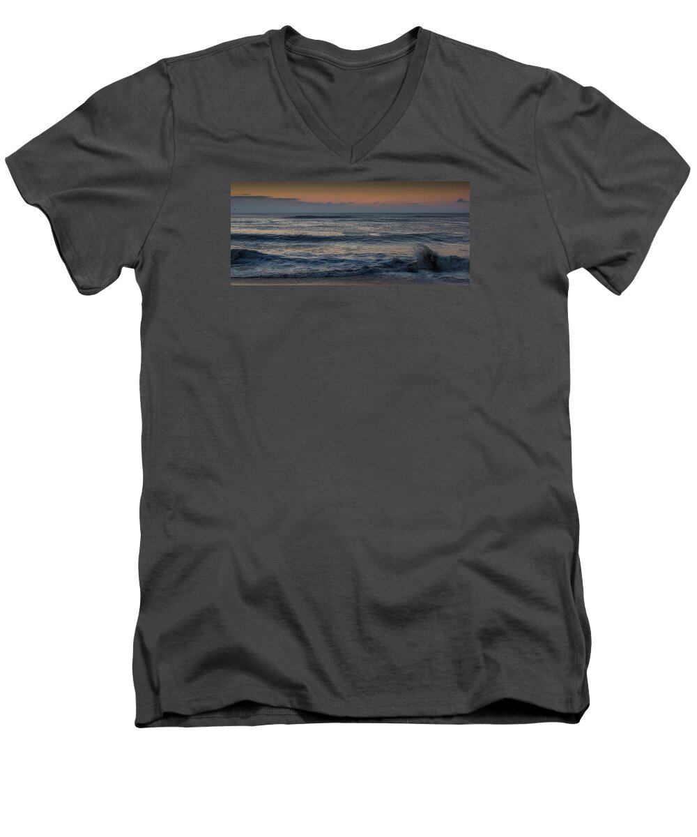 Assateague Men's V-Neck T-Shirt featuring the photograph Assateague Waves by Photographic Arts And Design Studio