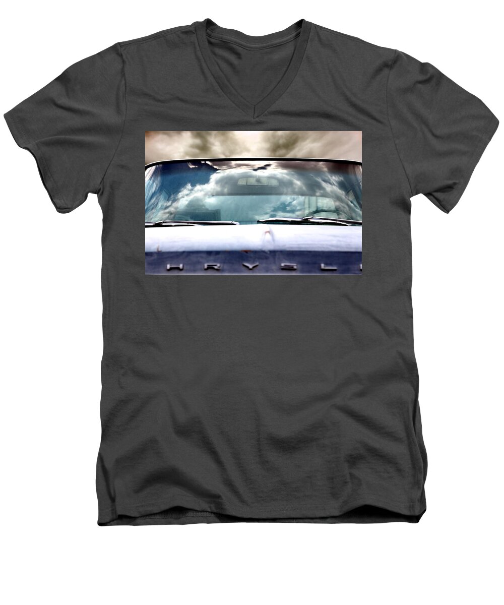 Classic Men's V-Neck T-Shirt featuring the photograph Back Lot Reminisce by Mark Ross