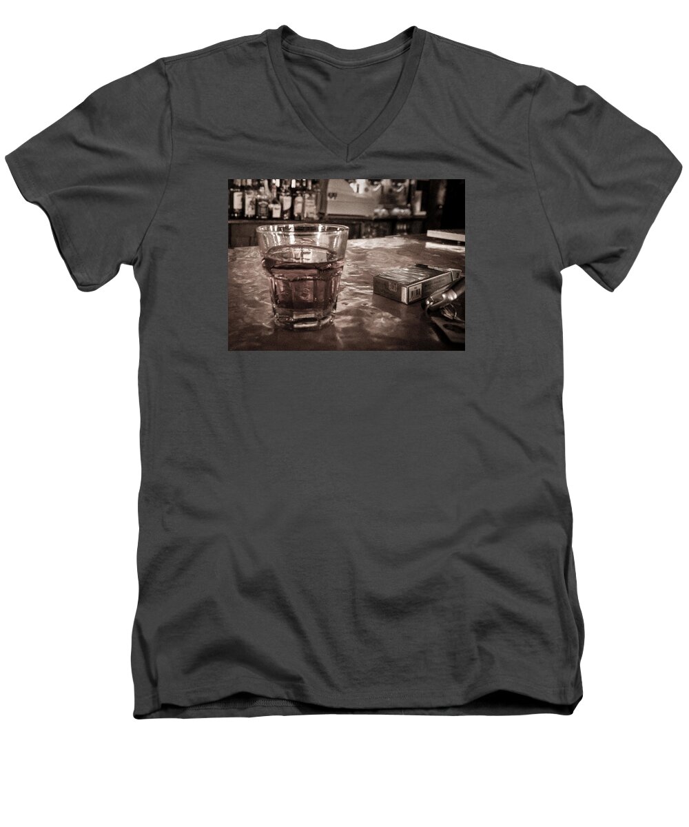 New Orleans Men's V-Neck T-Shirt featuring the photograph Bad Habits by Tim Stanley