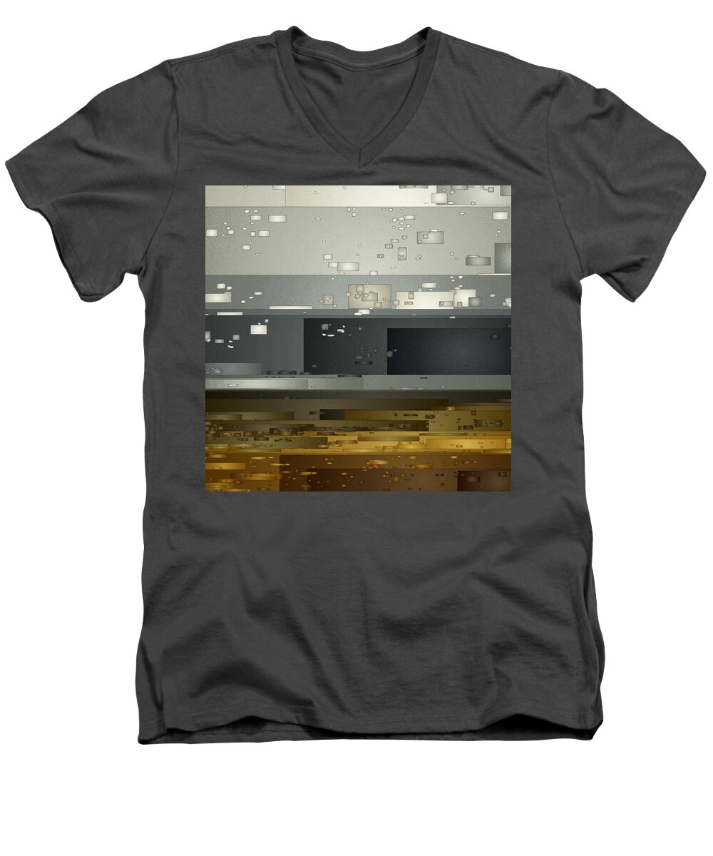 Digital Men's V-Neck T-Shirt featuring the digital art Bad Weather by David Hansen