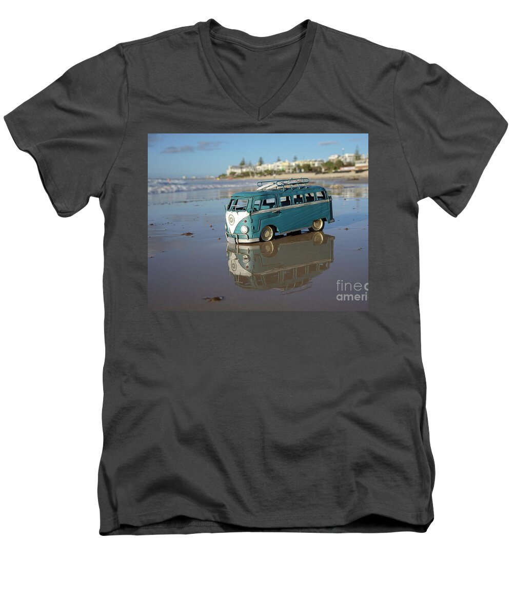 Australia Men's V-Neck T-Shirt featuring the photograph Beached by Howard Ferrier