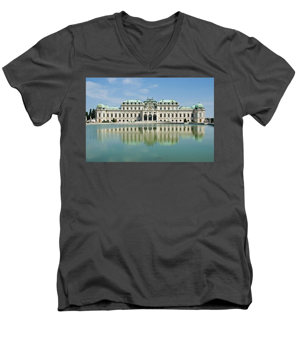 Vienna Men's V-Neck T-Shirt featuring the photograph Belvedere Palace by Jeremy Voisey