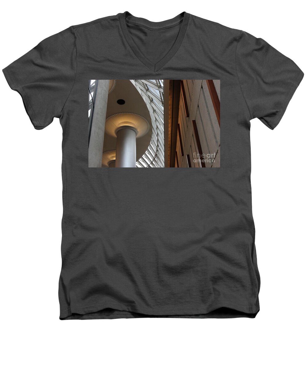 Atlanta Georgia Men's V-Neck T-Shirt featuring the photograph Breath Taking Beauty Architecture by Roberta Byram