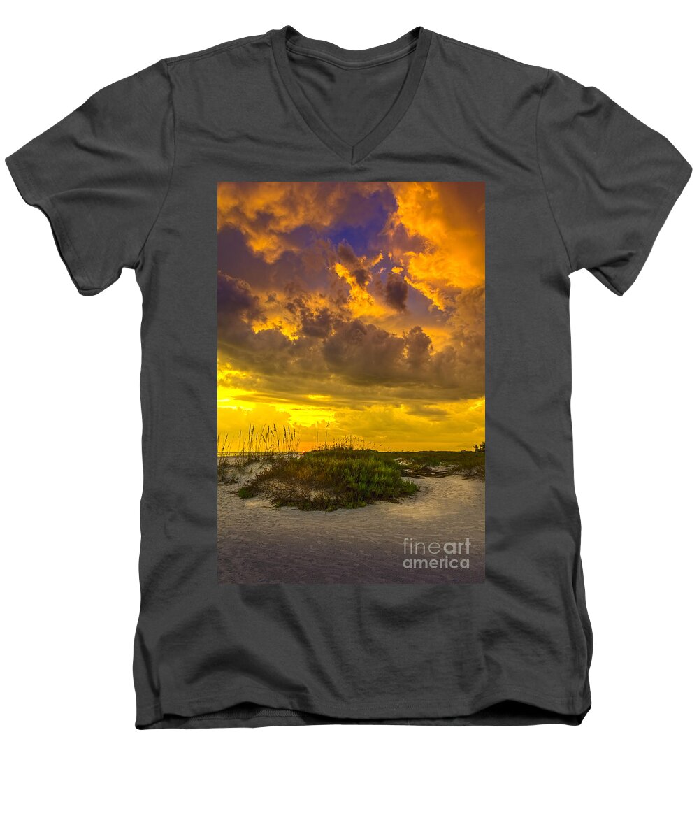 Sky Men's V-Neck T-Shirt featuring the photograph Clearing Skies by Marvin Spates