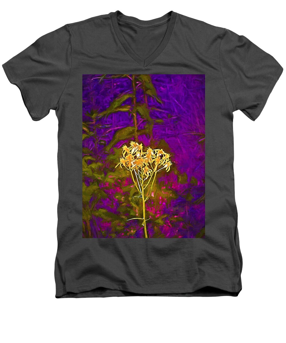 Floral Men's V-Neck T-Shirt featuring the photograph Color 5 by Pamela Cooper