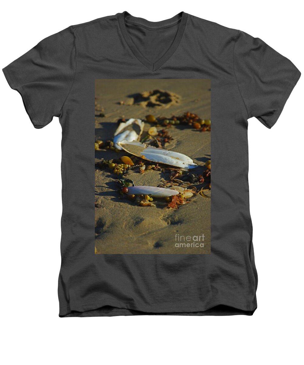 Cuttle Clutter Men's V-Neck T-Shirt featuring the photograph Cuttle clutter by Blair Stuart