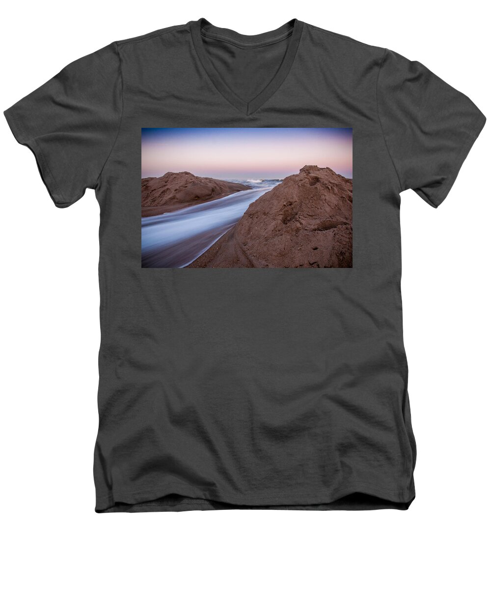New Jersey Men's V-Neck T-Shirt featuring the photograph Dune Break by Kristopher Schoenleber