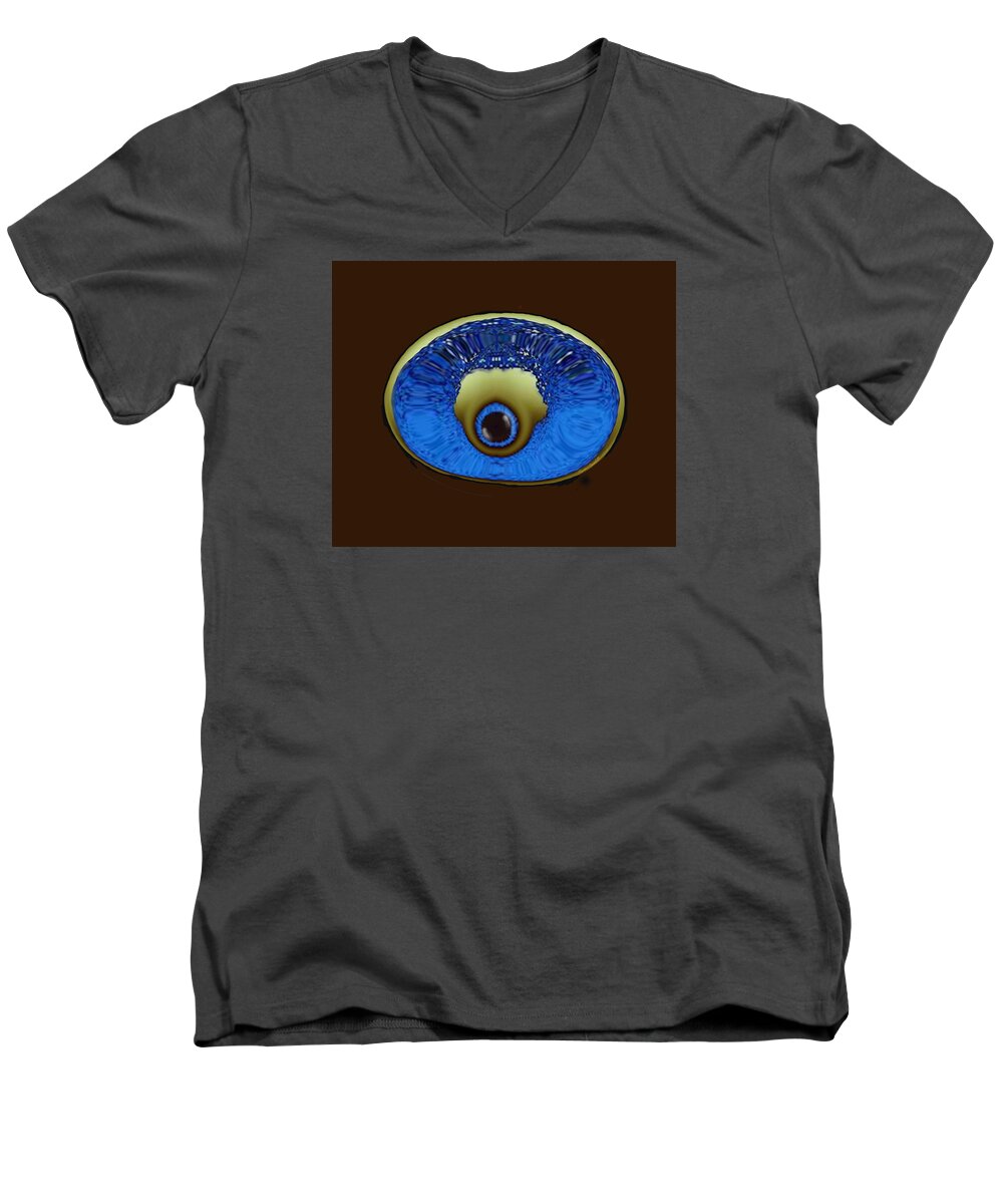 Eyeball Men's V-Neck T-Shirt featuring the digital art Eye Pod by Kevin Caudill