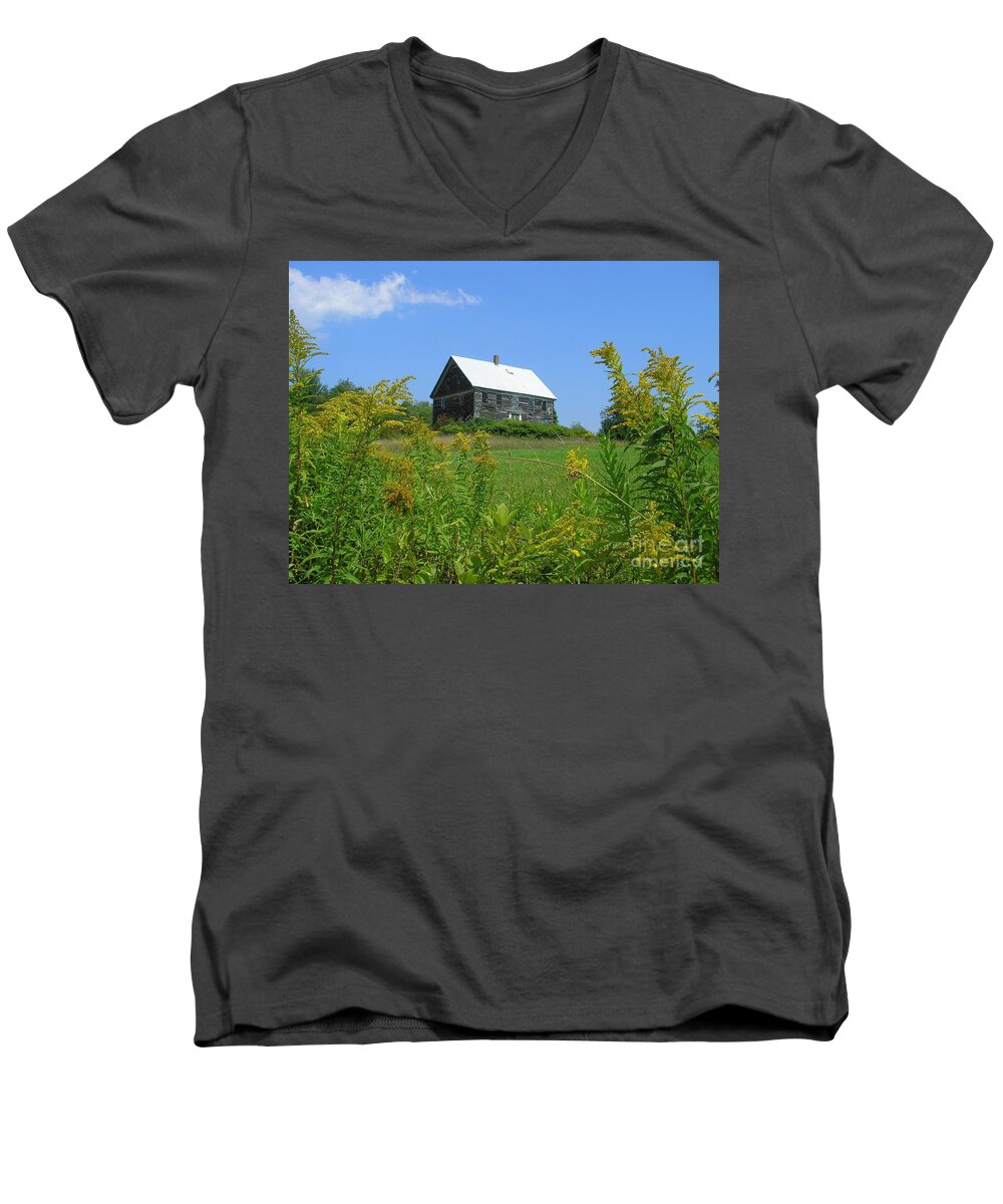Abandoned Home Men's V-Neck T-Shirt featuring the photograph Forgotten Dreams by Elizabeth Dow