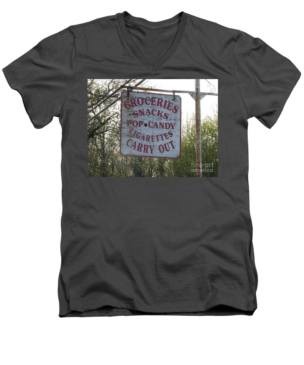 General Store Men's V-Neck T-Shirt featuring the photograph General Store by Michael Krek
