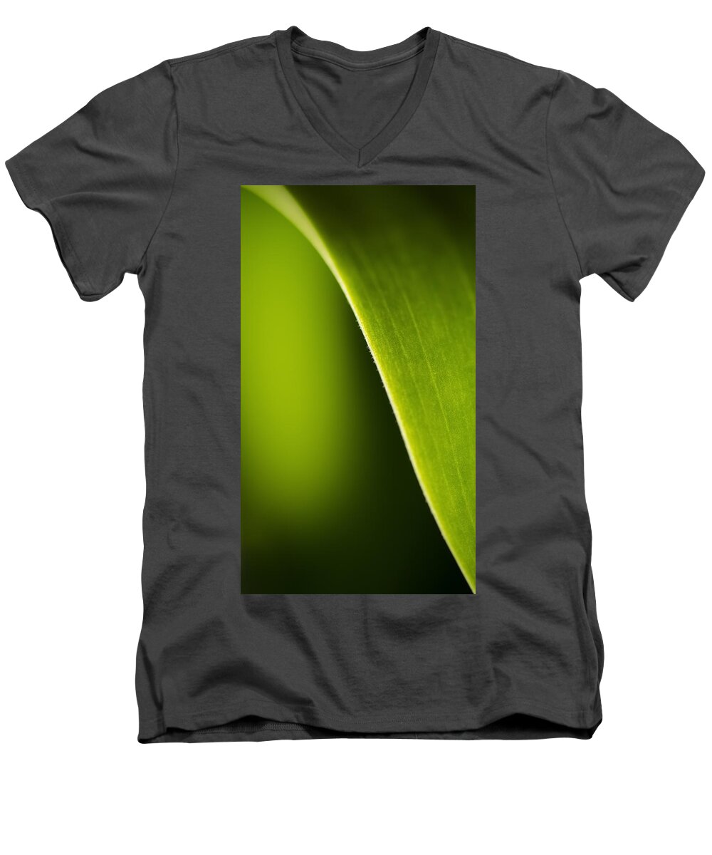 Floral Men's V-Neck T-Shirt featuring the photograph Green by Sandra Parlow