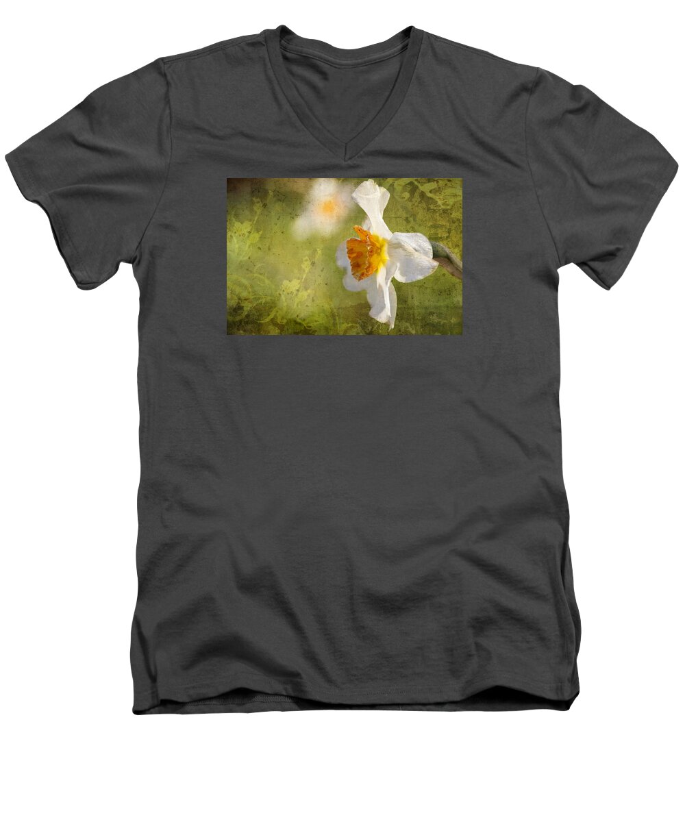Flower Artwork Men's V-Neck T-Shirt featuring the photograph Halfway There by Mary Buck