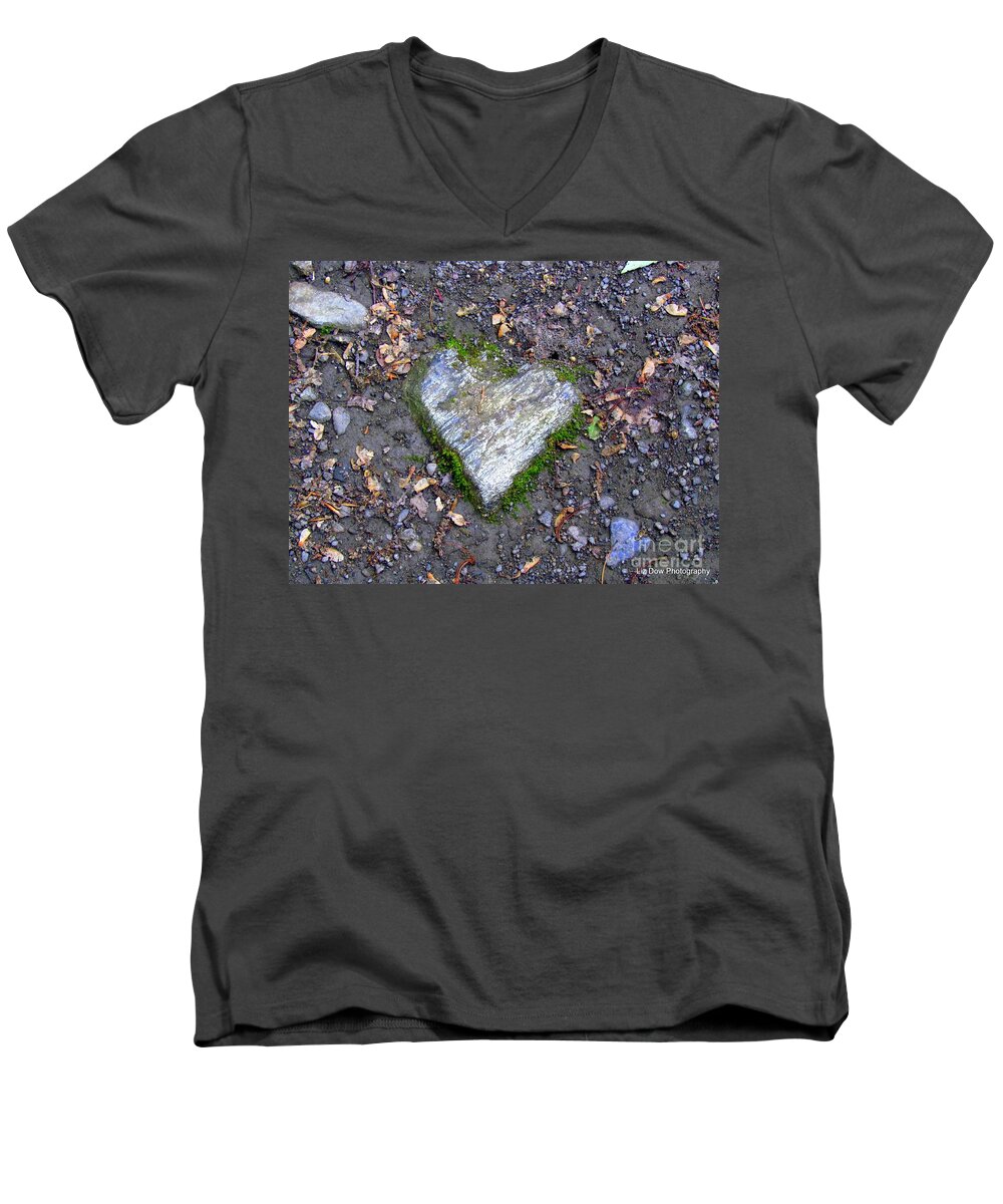 Landscape Men's V-Neck T-Shirt featuring the photograph Heart Rock by Elizabeth Dow