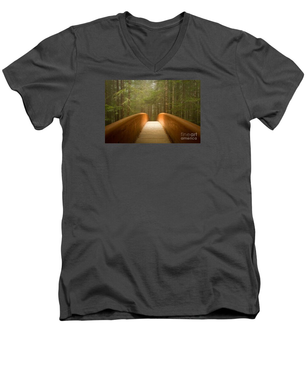 Bridge Men's V-Neck T-Shirt featuring the photograph Invitation by Alice Cahill