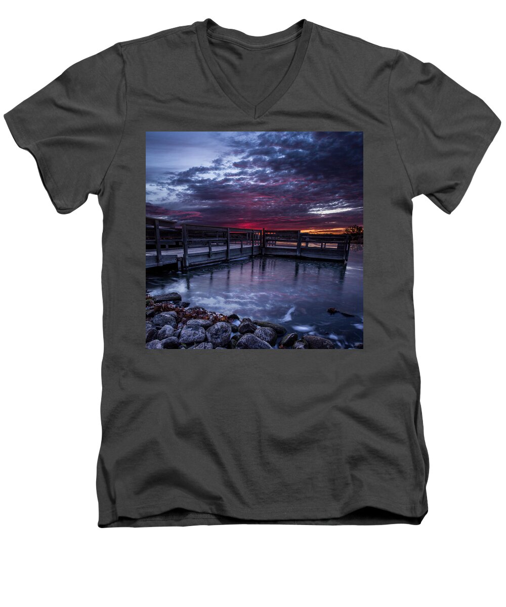 Sioux Falls Men's V-Neck T-Shirt featuring the photograph Lake Alvin by Aaron J Groen
