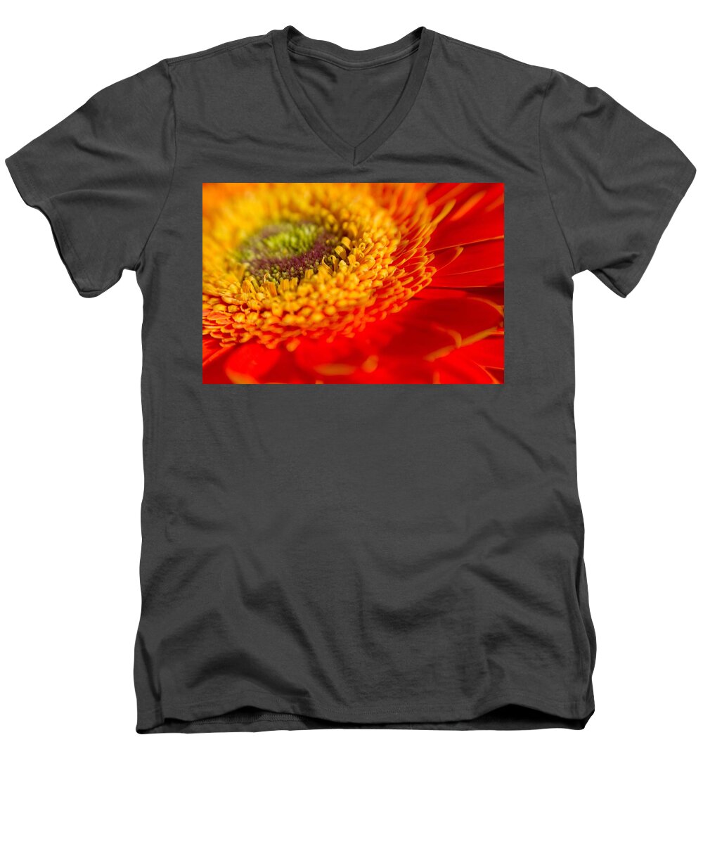 Flower Men's V-Neck T-Shirt featuring the photograph Landscape of a Flower by Natalie Rotman Cote
