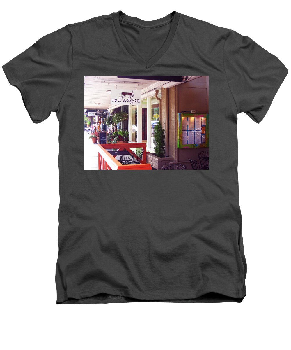 Seattle Men's V-Neck T-Shirt featuring the photograph Madison Valley Street Scene 1 by David Trotter