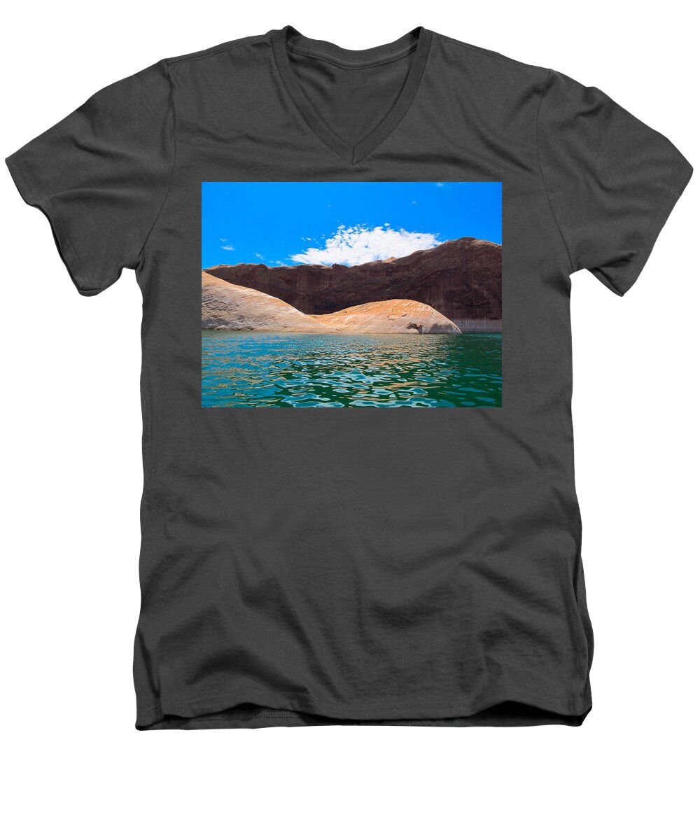 Utah Men's V-Neck T-Shirt featuring the photograph Magic Waters by Rochelle Berman