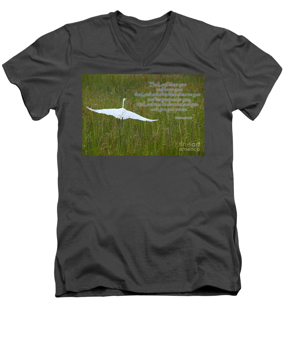 May The Lord Bless You And Keep You Men's V-Neck T-Shirt featuring the photograph May the Lord Bless You by David Arment