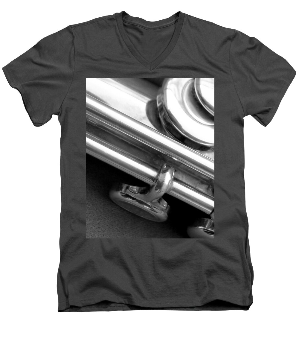 Musical Instruments Men's V-Neck T-Shirt featuring the photograph Metallic by Lisa Phillips