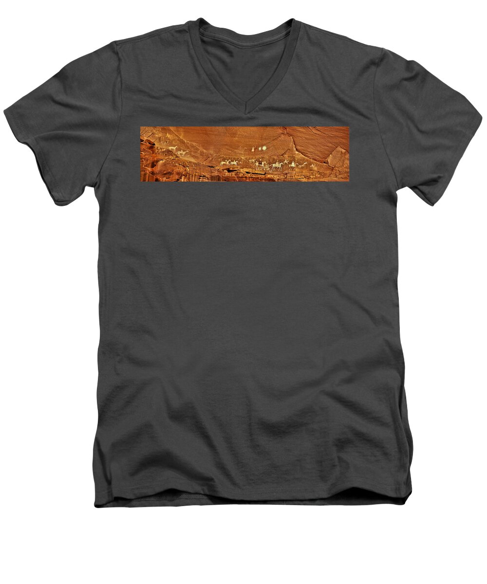 2005 Men's V-Neck T-Shirt featuring the photograph Narbona Expedition by Robert Charity