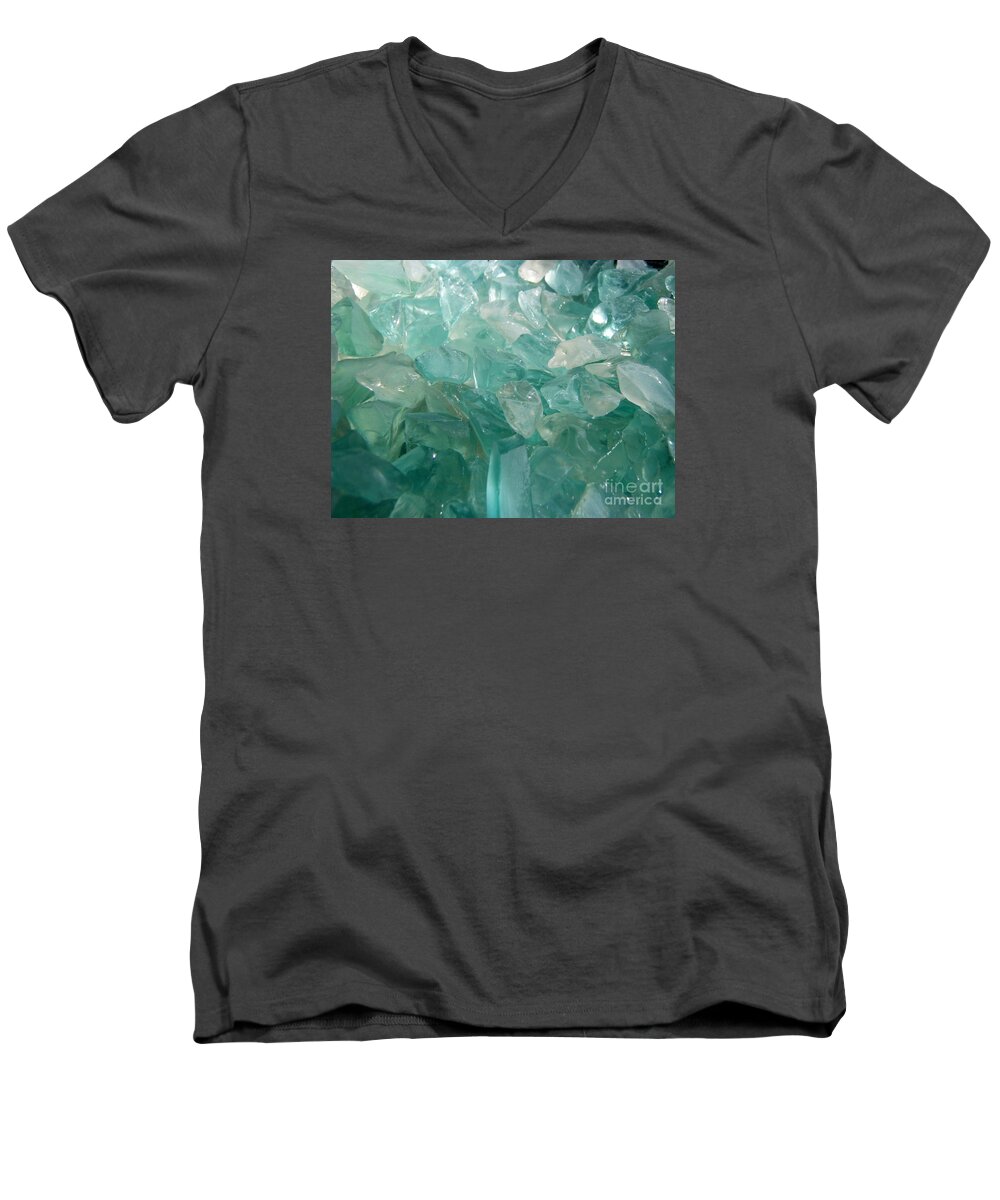 Ocean Sea Glass Teal Light Men's V-Neck T-Shirt featuring the photograph Ocean Dream by Kristine Nora