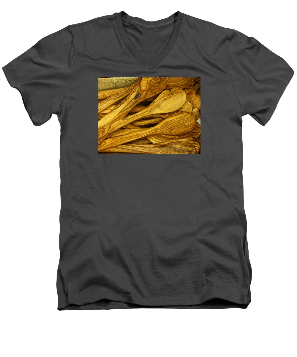 Pattern Men's V-Neck T-Shirt featuring the photograph Olive Wood by Rick Locke - Out of the Corner of My Eye